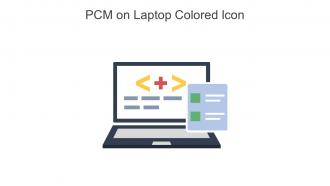 PCM On Laptop Colored Icon In Powerpoint Pptx Png And Editable Eps Format