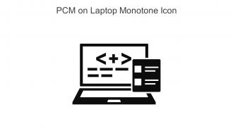 PCM On Laptop Monotone Icon In Powerpoint Pptx Png And Editable Eps Format