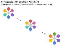 Pd six staged petal diagram for option representation flat powerpoint design