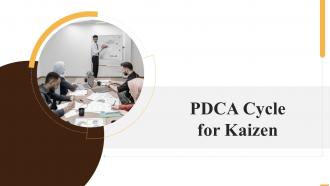 PDCA Cycle For Kaizen Training Ppt