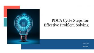 PDCA Cycle Steps For Effective Problem Solving PPT Graphics AT
