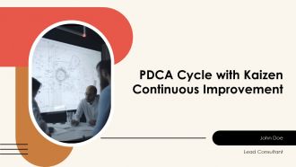 PDCA Cycle With Kaizen Continuous Improvement PPT Example AT