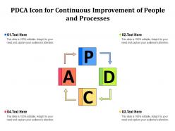 Pdca icon for continuous improvement of people and processes