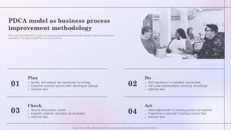 PDCA Model As Business Process Improvement Methodology