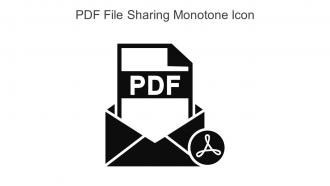 PDF File Sharing Monotone Icon In Powerpoint Pptx Png And Editable Eps Format