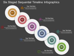 Pe six staged sequential timeline infographics flat powerpoint design