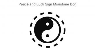 Peace And Luck Sign Monotone Icon In Powerpoint Pptx Png And Editable Eps Format