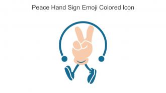 Peace Hand Sign Emoji Colored Icon In Powerpoint Pptx Png And Editable Eps Format