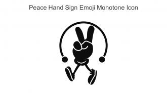 Peace Hand Sign Emoji Monotone Icon In Powerpoint Pptx Png And Editable Eps Format