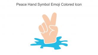 Peace Hand Symbol Emoji Colored Icon In Powerpoint Pptx Png And Editable Eps Format