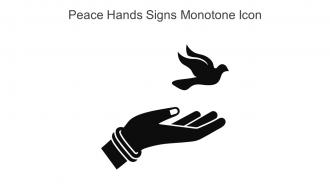 Peace Hands Signs Monotone Icon In Powerpoint Pptx Png And Editable Eps Format