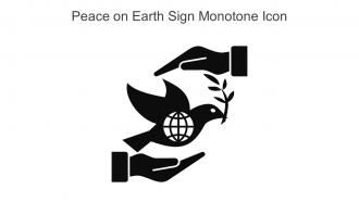 Peace On Earth Sign Monotone Icon In Powerpoint Pptx Png And Editable Eps Format