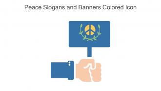 Peace Slogans And Banners Colored Icon In Powerpoint Pptx Png And Editable Eps Format
