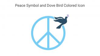 Peace Symbol And Dove Bird Colored Icon In Powerpoint Pptx Png And Editable Eps Format