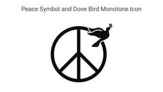 Peace Symbol And Dove Bird Monotone Icon In Powerpoint Pptx Png And Editable Eps Format
