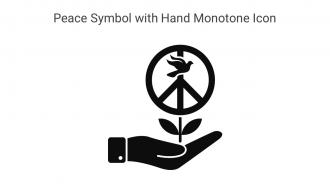Peace Symbol With Hand Monotone Icon In Powerpoint Pptx Png And Editable Eps Format