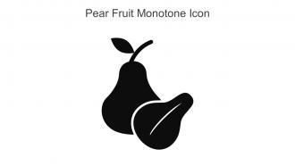 Pear Fruit Monotone Icon In Powerpoint Pptx Png And Editable Eps Format