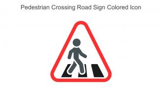 Pedestrian Crossing Road Sign Colored Icon In Powerpoint Pptx Png And Editable Eps Format