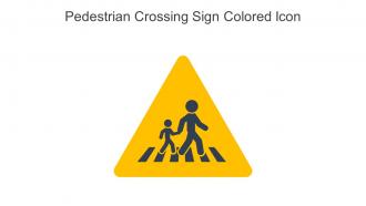 Pedestrian Crossing Sign Colored Icon In Powerpoint Pptx Png And Editable Eps Format
