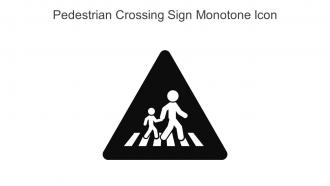 Pedestrian Crossing Sign Monotone Icon In Powerpoint Pptx Png And Editable Eps Format