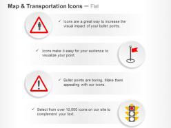 Pedestrian danger stop traffic light ppt icons graphics