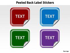 Peeled back label stickers editable powerpoint templates