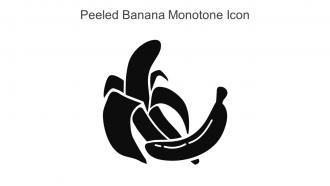 Peeled Banana Monotone Icon In Powerpoint Pptx Png And Editable Eps Format