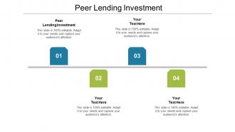 Peer lending investment ppt powerpoint presentation infographic template graphics example cpb