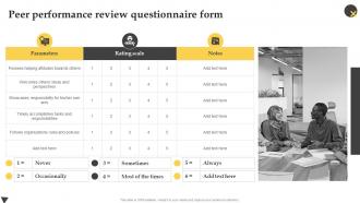 Peer Performance Review Questionnaire Form Effective Employee Performance Management Framework