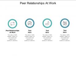 Peer relationships at work ppt powerpoint presentation slides infographics cpb