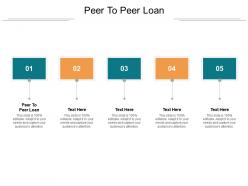 Peer to peer loan ppt powerpoint presentation infographic template example introduction cpb