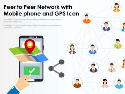 Peer To Peer Network With Mobile Phone And GPS Icon
