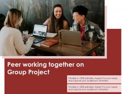 Peer working together on group project