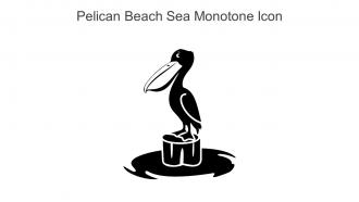 Pelican Beach Sea Monotone Icon In Powerpoint Pptx Png And Editable Eps Format