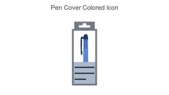 Pen Cover Colored Icon in powerpoint pptx png and editable eps format