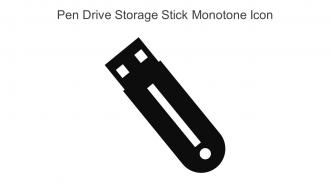 Pen Drive Storage Stick Monotone Icon In Powerpoint Pptx Png And Editable Eps Format