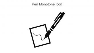 Pen Monotone Icon in powerpoint pptx png and editable eps format
