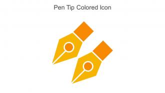 Pen Tip Colored Icon in powerpoint pptx png and editable eps format