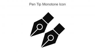 Pen Tip Monotone Icon in powerpoint pptx png and editable eps format