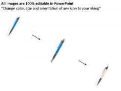 Pen with data and text representation flat powerpoint design