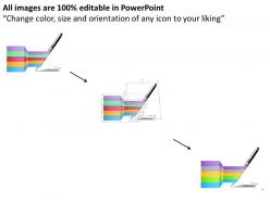Pen with text boxes for data analysis powerpoint template