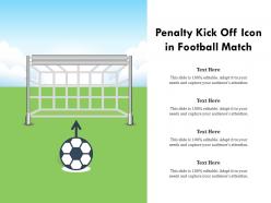 Penalty kick off icon in football match