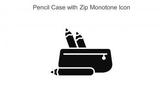 Pencil Case With Zip Monotone Icon In Powerpoint Pptx Png And Editable Eps Format