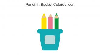 Pencil In Basket Colored Icon In Powerpoint Pptx Png And Editable Eps Format
