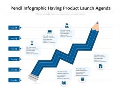 Pencil Infographic Having Product Launch Agenda