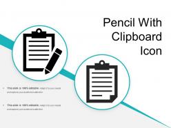 Pencil with clipboard icon