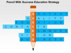 Pencil with success education strategy flat powerpoint design