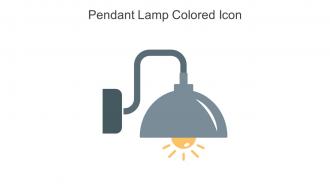 Pendant Lamp Colored Icon In Powerpoint Pptx Png And Editable Eps Format