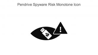 Pendrive Spyware Risk Monotone Icon In Powerpoint Pptx Png And Editable Eps Format