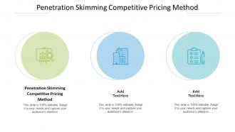 Penetration Skimming Competitive Pricing Method Ppt Powerpoint Presentation Cpb